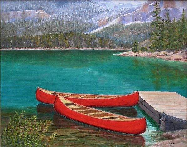 Canoes at Lake O'Hara