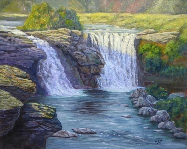 Morning at Lundbreck Falls