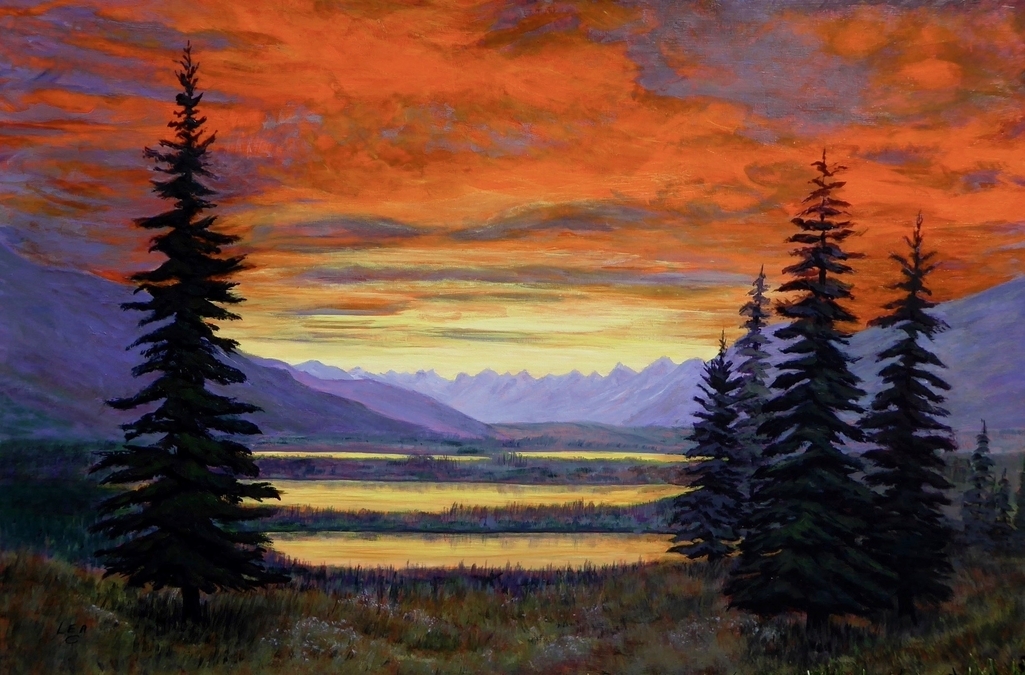 Fire In The Sky - Wetlands North of Radium