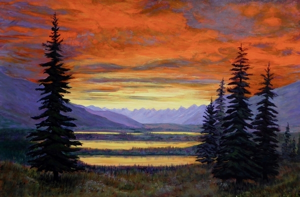 Fire In The Sky - Wetlands North of Radium